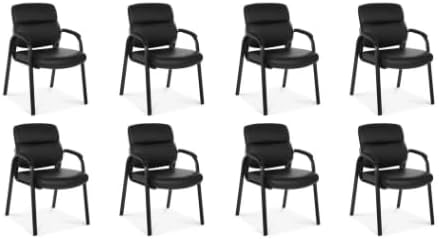 ErgoComfort Guest Office Chair – Padded Leather Reception Chair with Lumbar Support, Durable Metal Frame – Ideal for Waiting Rooms, Conference Rooms, and Visitor Seating
