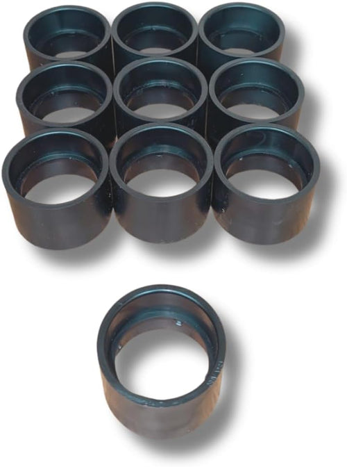 BluSkyze 1 ½" ABS DWV Coupling (10 Pack) – Made in Canada – Non-Pressure Drain, Waste and Vent Pipe Connector