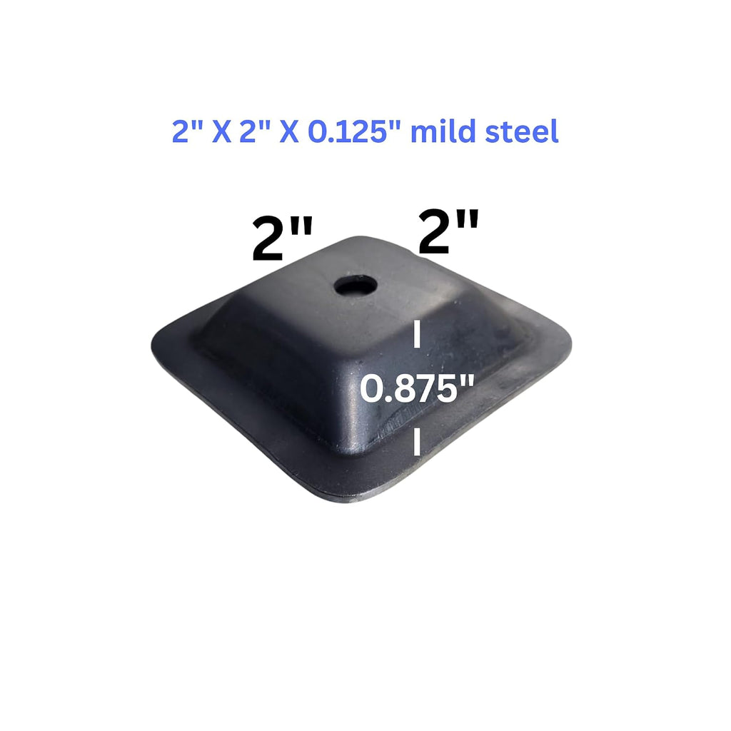 Weld-On Bin Stacking Feet Cups – 2" x 2" Heavy-Duty Steel Stackable Foot Sockets for Pallet & Metal Bins (12 Pieces)