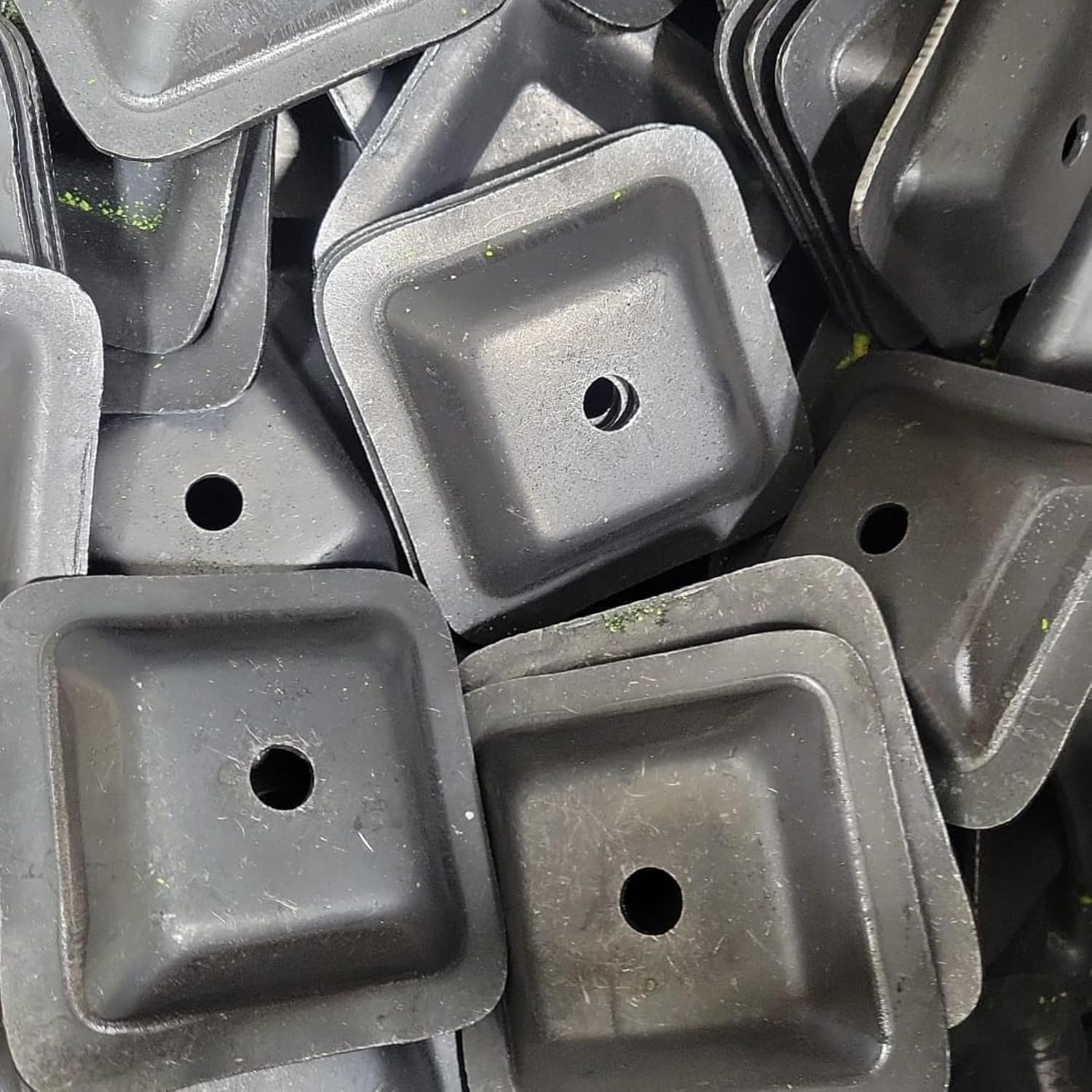 Weld-On Bin Stacking Feet Cups – 2" x 2" Heavy-Duty Steel Stackable Foot Sockets for Pallet & Metal Bins (12 Pieces)