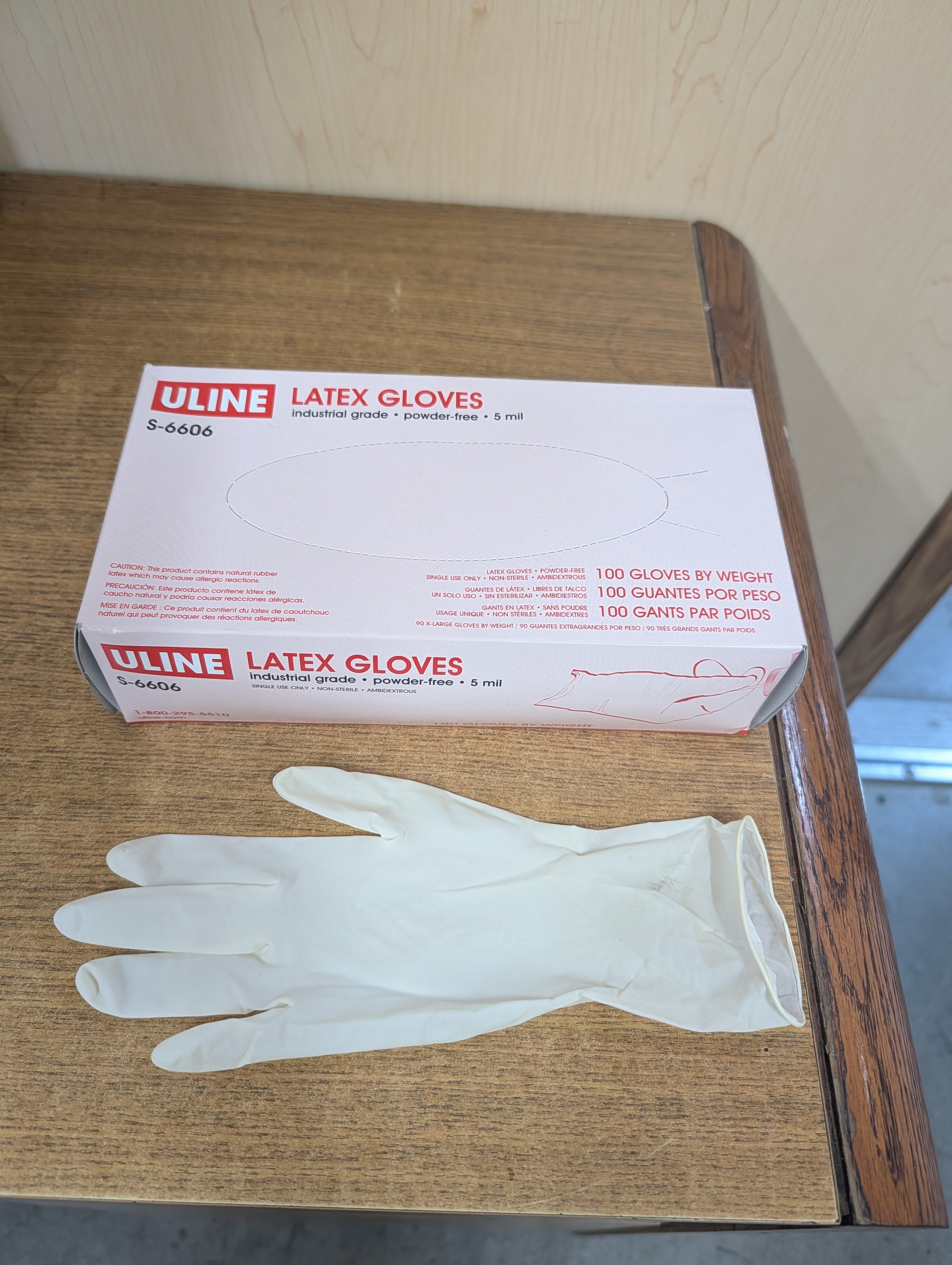 Industrial Latex Gloves - Powder-Free, 5 Mil