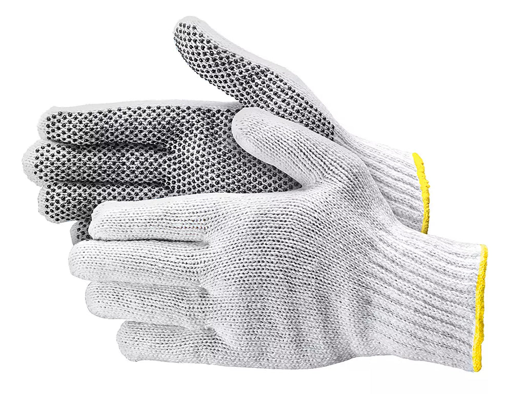 PVC Dot Knit Gloves - Single-Sided