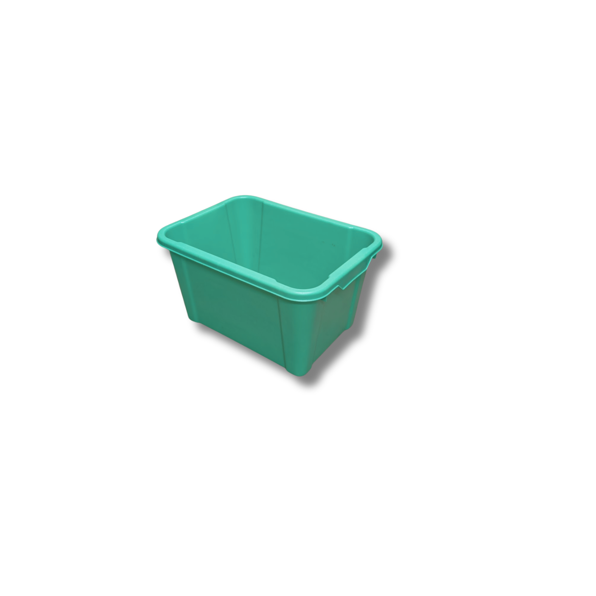 Green Storage Box 19" x 13" x 12" – Stackable - Open‑Top Tote – Made in Canada – Durable Plastic Storage Crate for Home, Garage, or Office